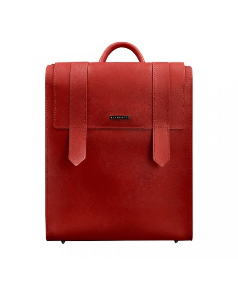 Women's red leather backpack Blackwood