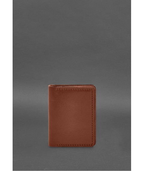 Leather cover for driver's license, ID and plastic cards 2.1 light brown