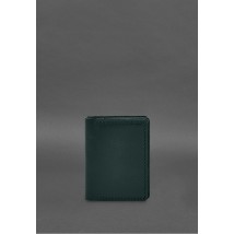 Leather cover for driver's license, ID and plastic cards 2.1 green