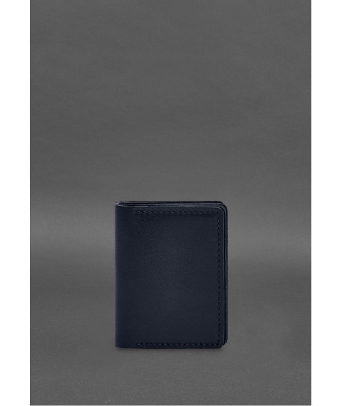 Leather cover for driver's license, ID and plastic cards 2.1 blue