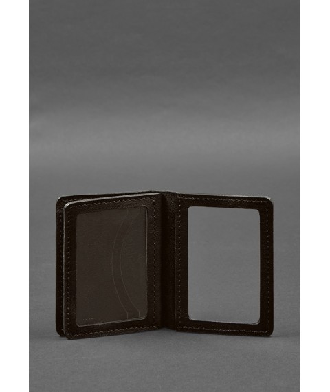 Leather cover for driver's license, ID and plastic cards 2.0 brown