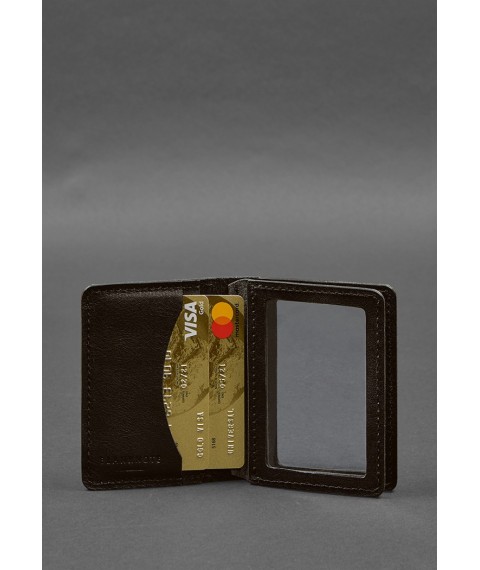 Leather cover for driver's license, ID and plastic cards 2.0 brown