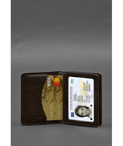 Leather cover for driver's license, ID and plastic cards 2.0 brown