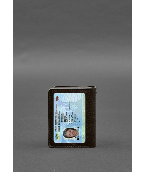 Leather cover for driver's license, ID and plastic cards 2.0 brown