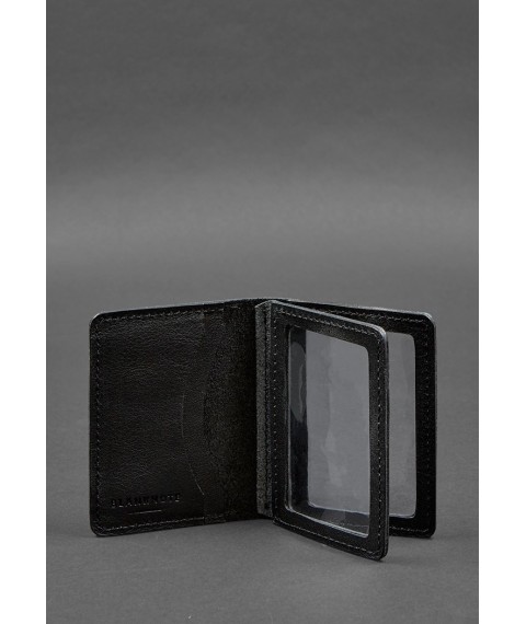 Leather cover for driver's license, ID and plastic cards 2.0 black