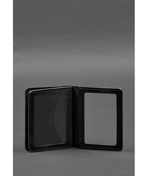 Leather cover for driver's license, ID and plastic cards 2.0 black
