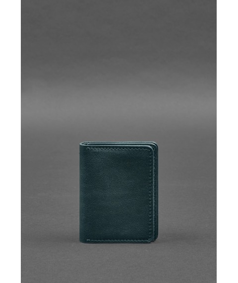 Leather cover for driver's license, ID and plastic cards 2.0 green