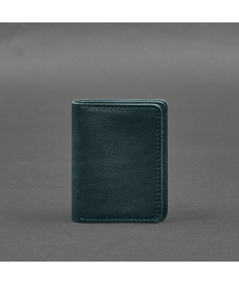 Leather cover for driver's license, ID and plastic cards 2.0 green