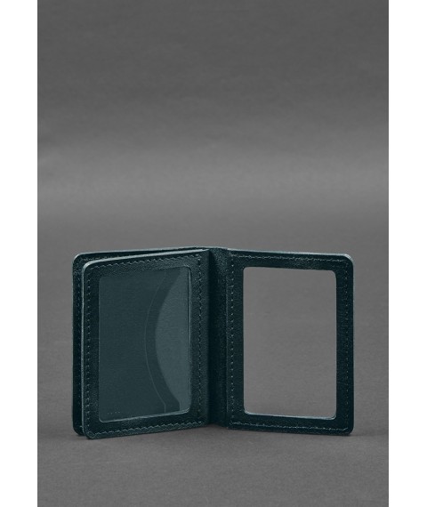Leather cover for driver's license, ID and plastic cards 2.0 green