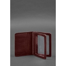 Leather cover for driver's license, ID and plastic cards 2.0 burgundy