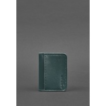 Leather cover for ID passport and driver's license 4.1 green with coat of arms