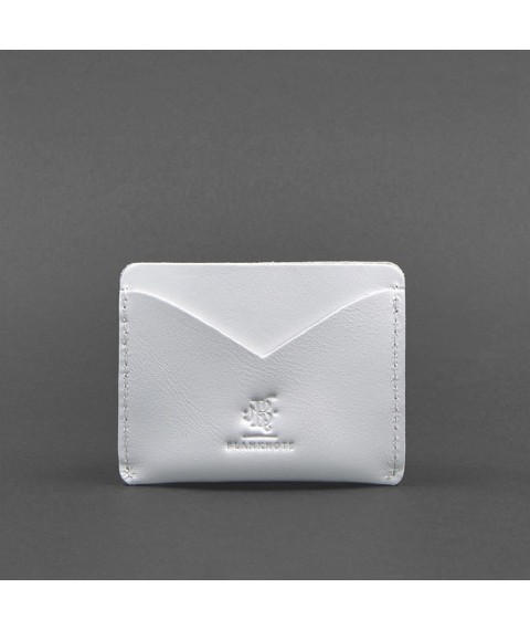 Women's leather business card holder 5.0 white