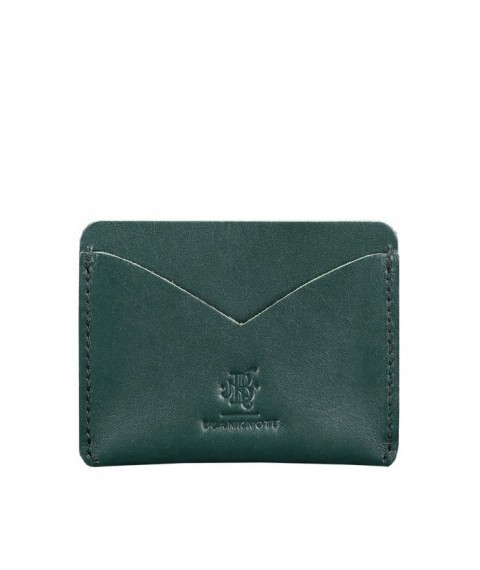 Women's leather business card holder 5.0 green