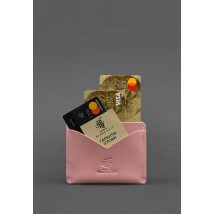 Women's leather business card holder 5.0 pink