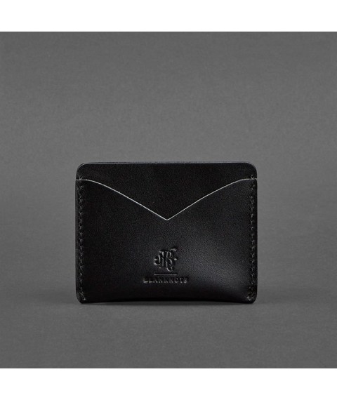 Leather business card holder 5.0 charcoal black