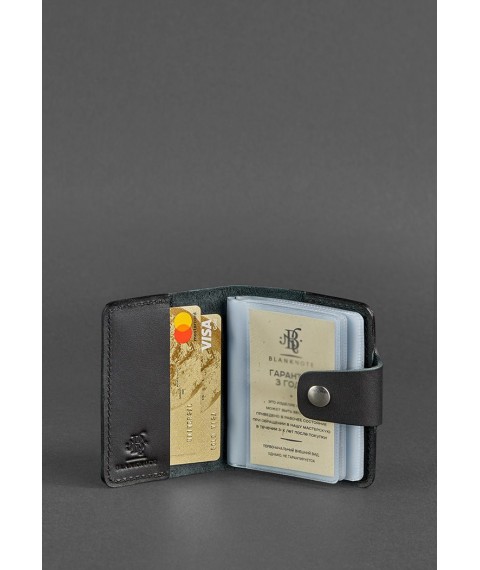 Leather card case 7.1 (Book) black