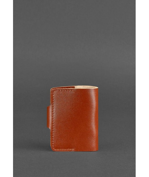 Leather card case 7.1 (Book) light brown