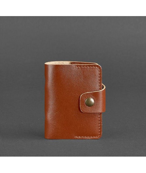 Leather card case 7.1 (Book) light brown