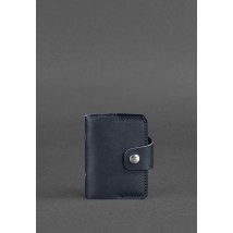 Leather card case 7.1 (Book) dark blue