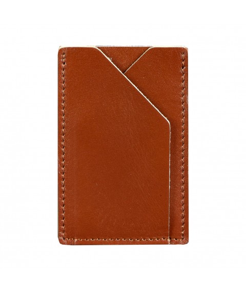 Leather card case 8.0 light brown