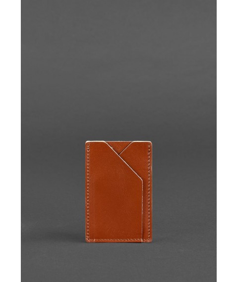 Leather card case 8.0 light brown