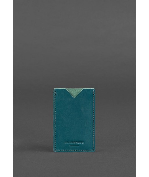 Women's leather card case 8.0 green