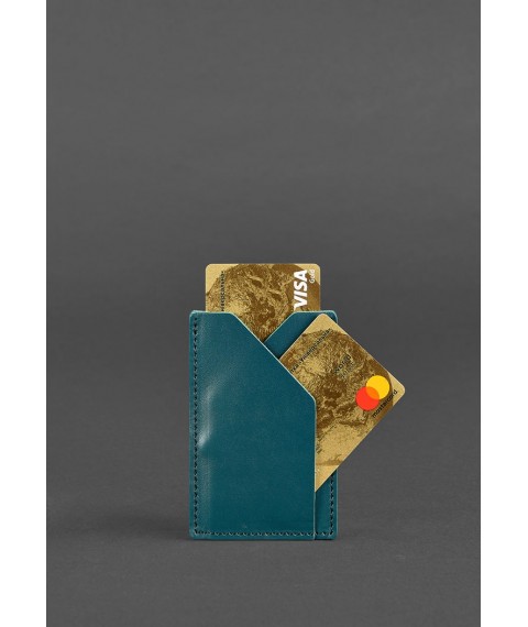 Women's leather card case 8.0 green