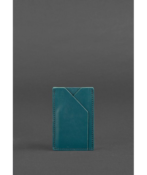 Women's leather card case 8.0 green