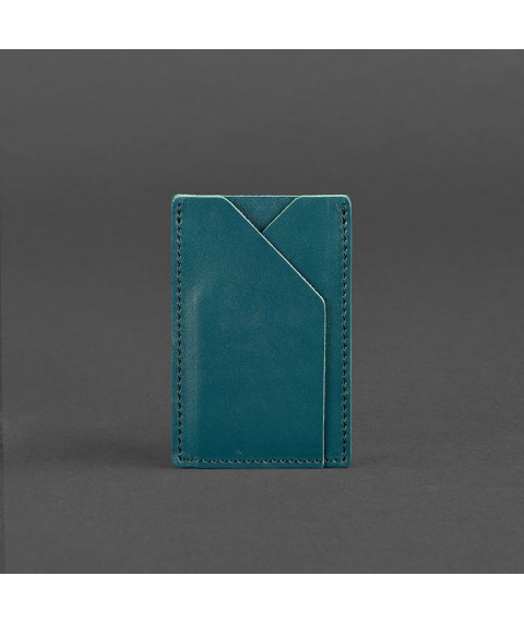 Women's leather card case 8.0 green