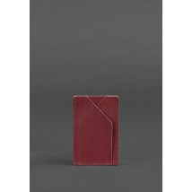 Женский кожаный кард-кейс 8.0 бордовый