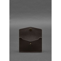 Leather card case 9.0 dark brown Crust