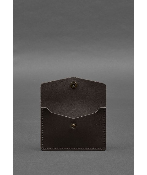 Leather card case 9.0 dark brown Crust