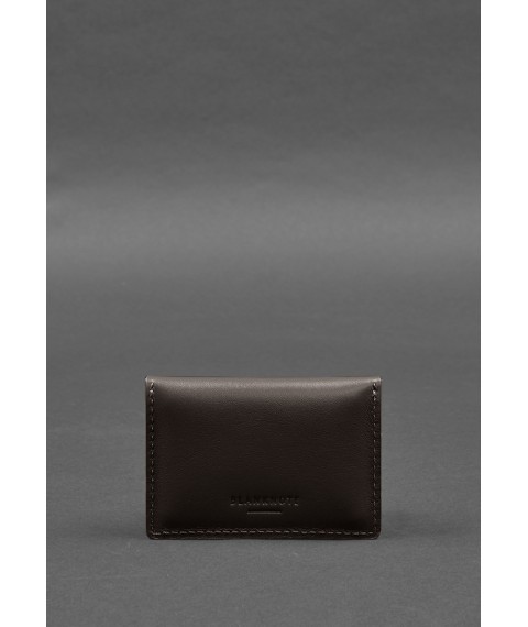 Leather card case 9.0 dark brown Crust