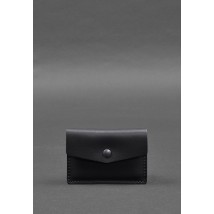 Leather card case 9.0 black crust