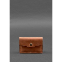 Leather card case 9.0 light brown Crazy Horse