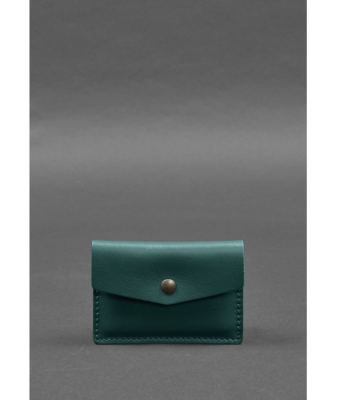 Leather card case 9.0 green crust