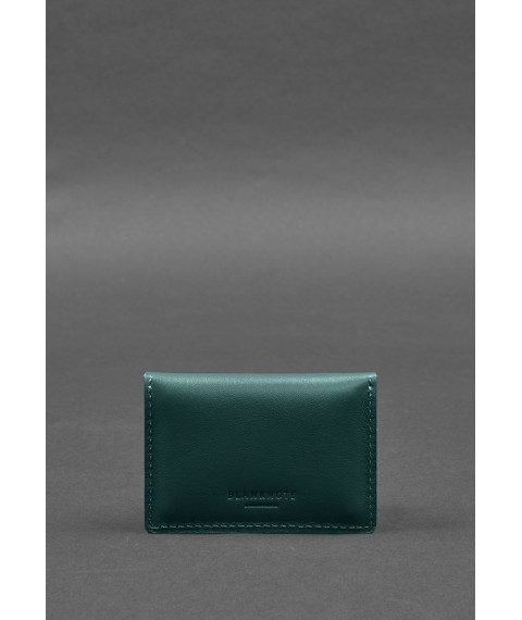 Leather card case 9.0 green crust