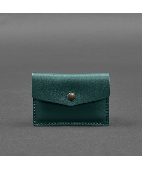 Leather card case 9.0 green crust