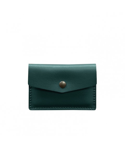 Leather card case 9.0 green crust