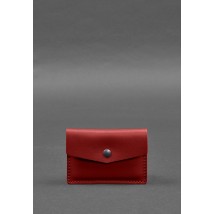 Leather card case 9.0 red crust