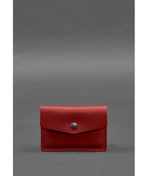 Leather card case 9.0 red crust