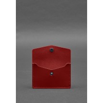 Leather card case 9.0 red crust