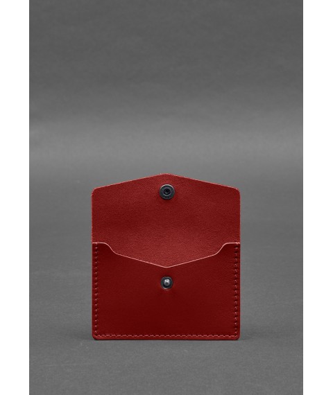 Leather card case 9.0 red crust