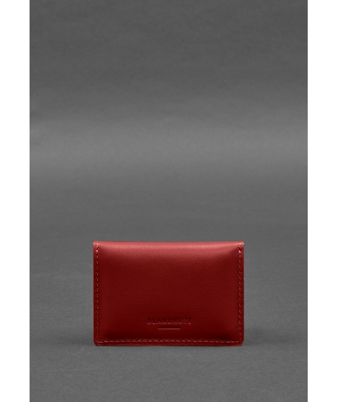 Leather card case 9.0 red crust