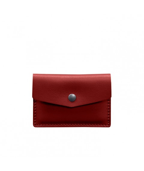 Leather card case 9.0 red crust