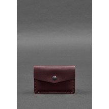 Leather card case 9.0 burgundy crust