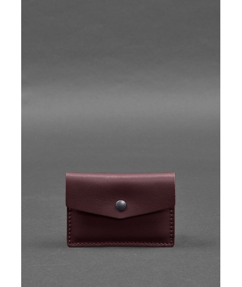 Leather card case 9.0 burgundy crust