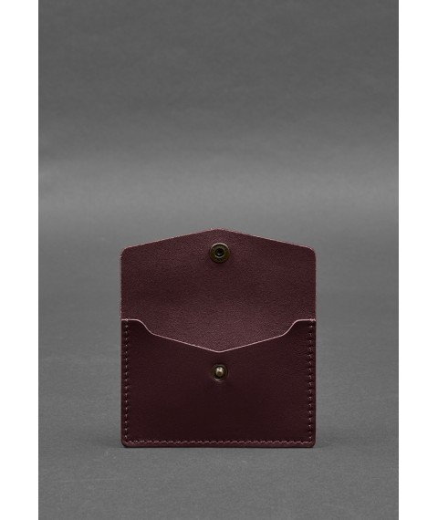 Leather card case 9.0 burgundy crust
