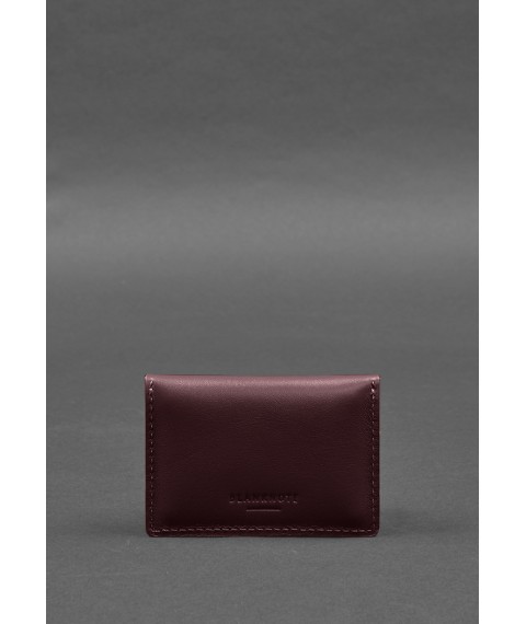 Leather card case 9.0 burgundy crust