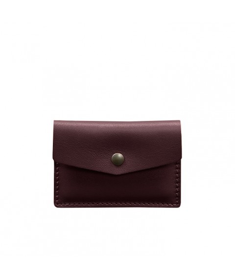 Leather card case 9.0 burgundy crust